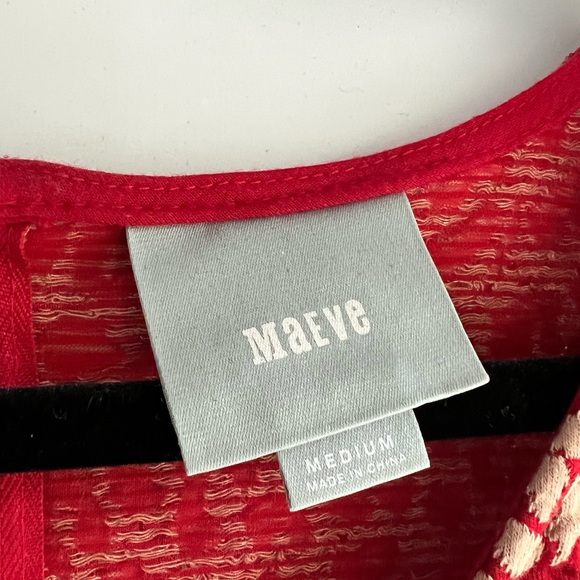 ANTHROPOLOGIE Maeve Caldera Red Animal Print Fit & Flare Dress - SzMedium - Picture 6 of 13